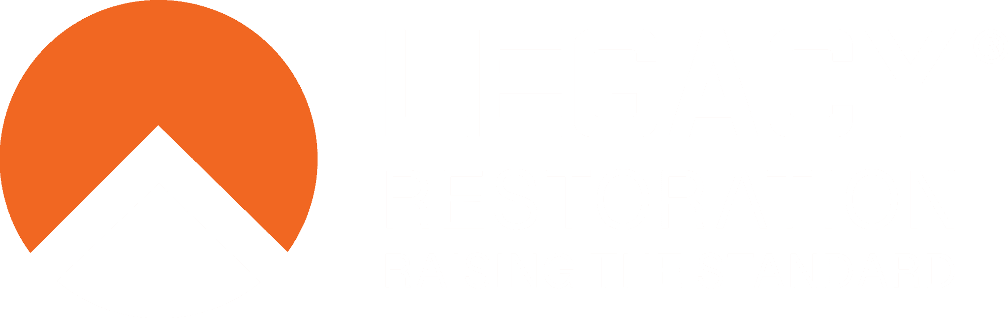 Legacy Restoration logo, raising the standard.