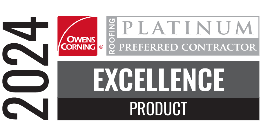 Owens Corning 2024 Platinum Preferred Excellence Product badge
