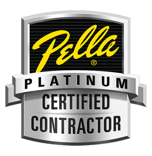 Pella Platinum Certified Contractor badge logo