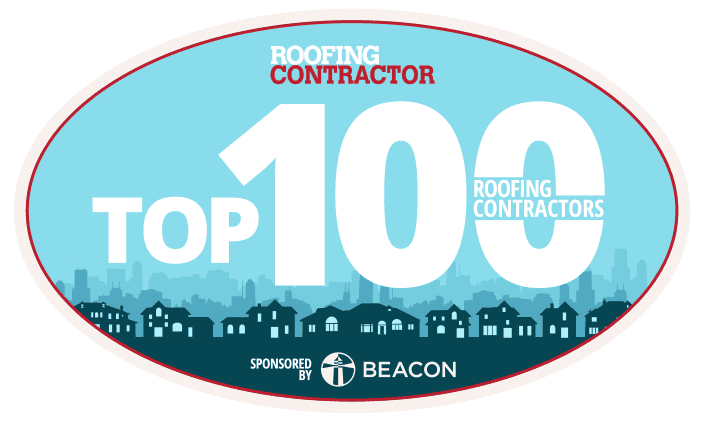 Top 100 Roofing Contractors award badge